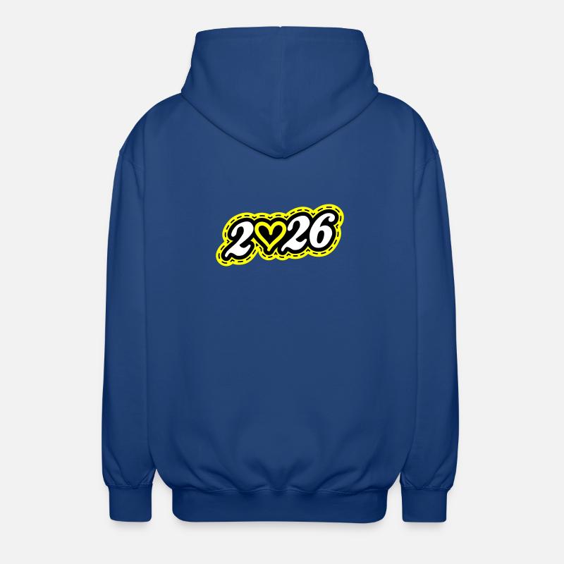 2026 Herz - Unisex Kapuzenjacke - Royalblau