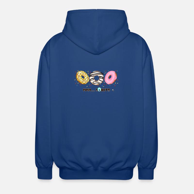 Glasierte Donuts mit Sprinkles Abbildung - Unisex Kapuzenjacke - Royalblau