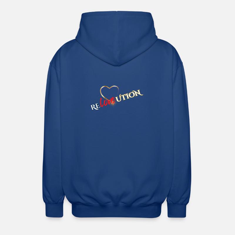 Liebevolution Herzrose Typo - Unisex Kapuzenjacke - Royalblau