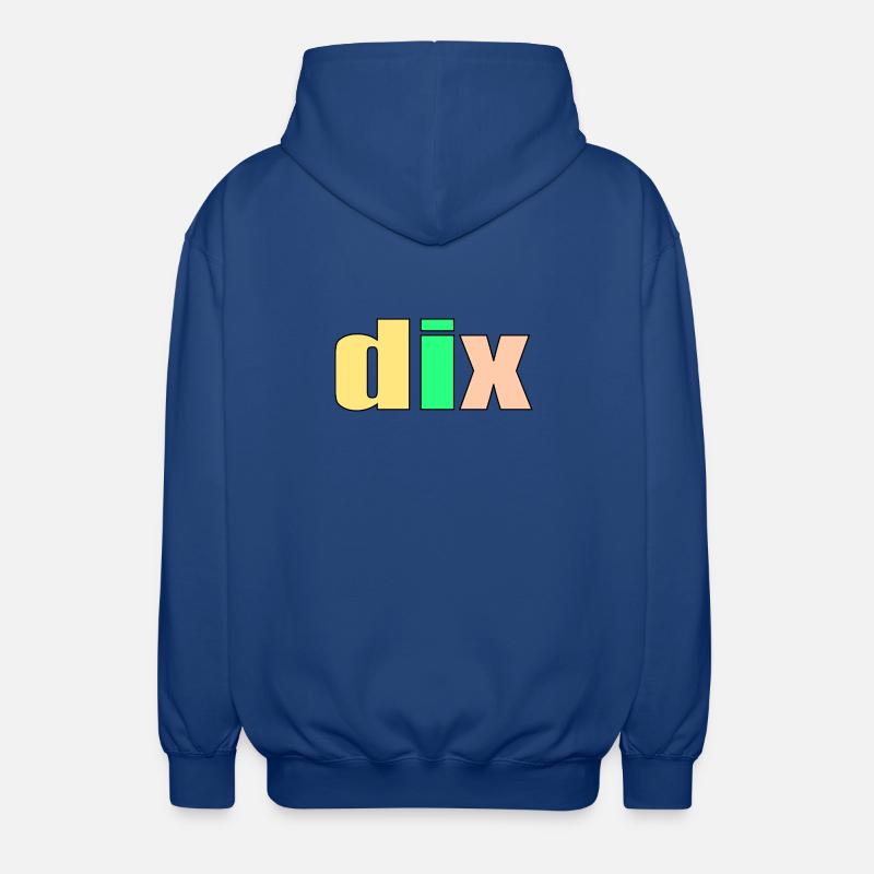 DIX 10 ans 10e anniversaire - Veste à capuche unisexe - bleu royal