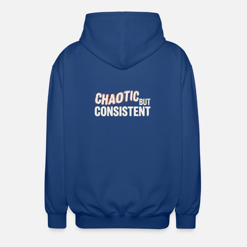 chaotic-but-consistent-v2 - Unisex Kapuzenjacke - Royalblau