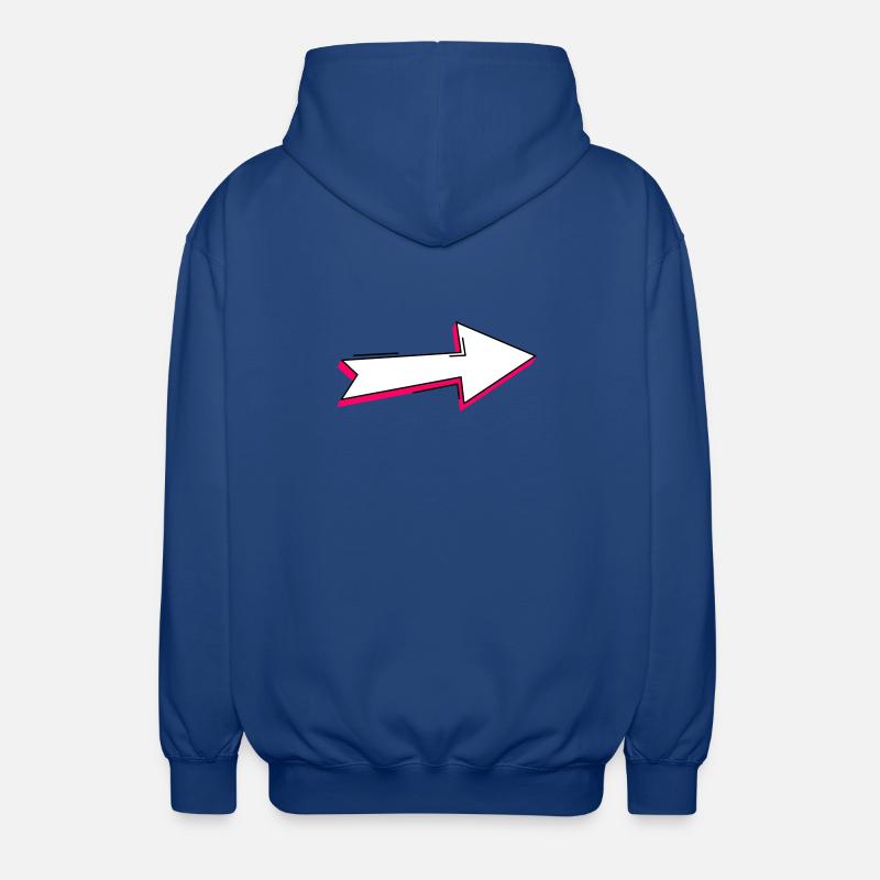 Illustration abstraite de flèche au néon - Veste à capuche unisexe - bleu royal