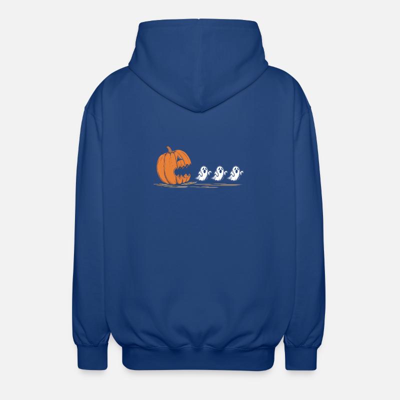 Cracking Pumpkin Ghost Parade - Unisex Hooded Jacket - royal blue
