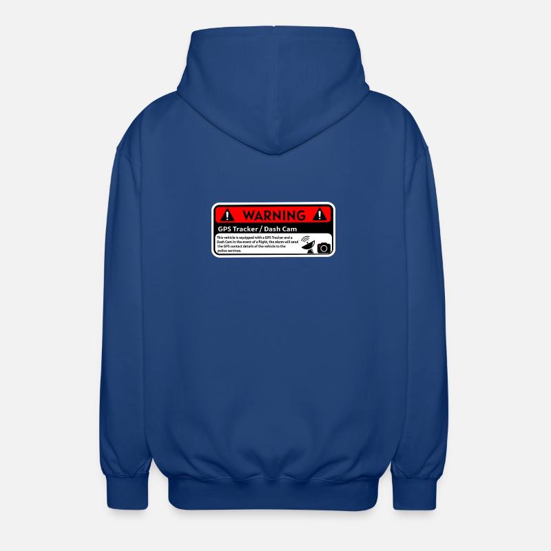 Alerte GPS Dash Cam - Veste à capuche unisexe - bleu royal