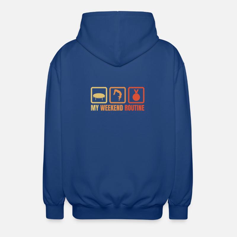 My Weekend Routine - Unisex Hooded Jacket - royal blue