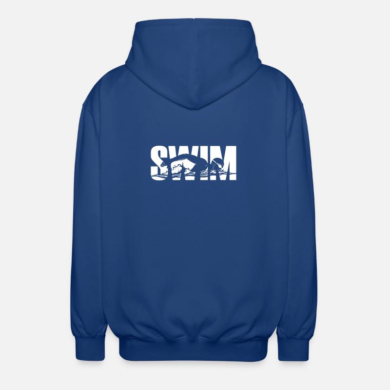 Natation - Veste à capuche unisexe - bleu royal