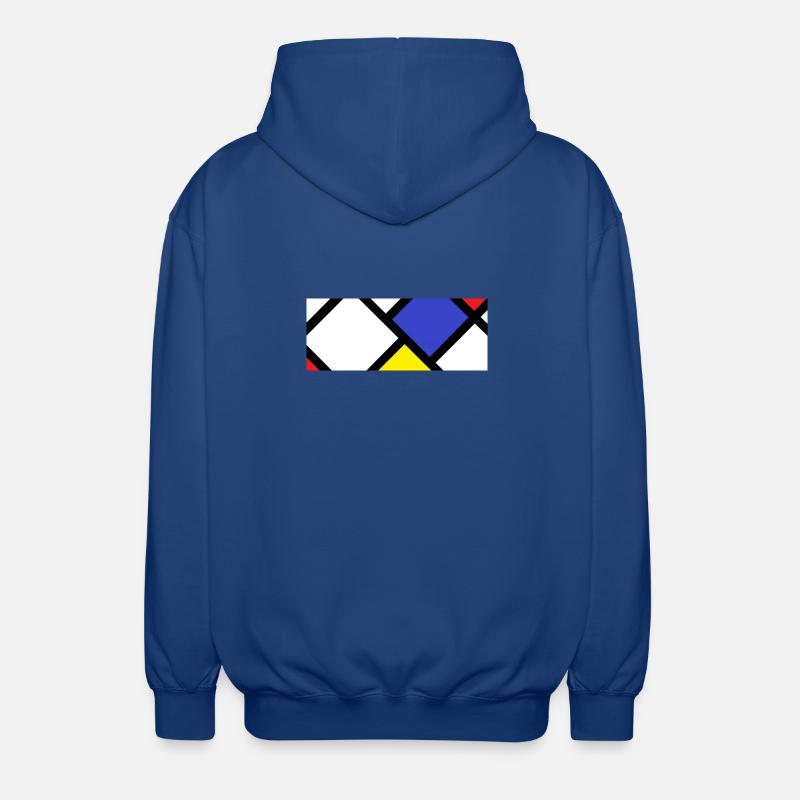 Contre-composition selon « De Stijl » - Veste à capuche unisexe - bleu royal