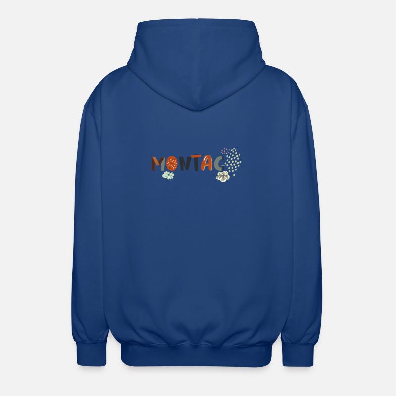 Lundi en semaine avec des fleurs - Veste à capuche unisexe - bleu royal