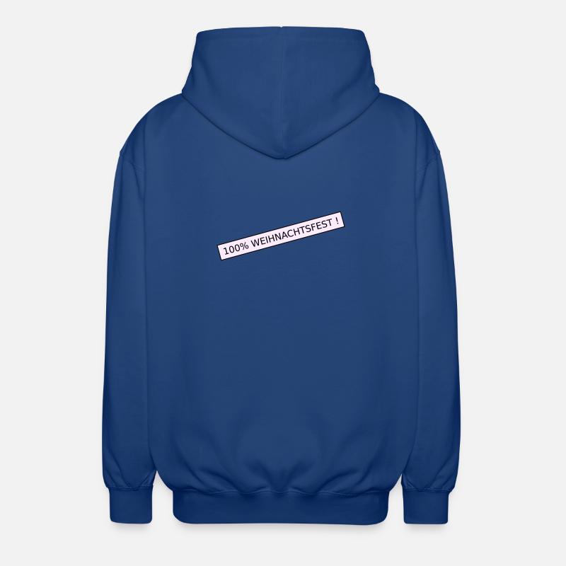 100 Prozent weihnachtsfest - Unisex Kapuzenjacke - Royalblau