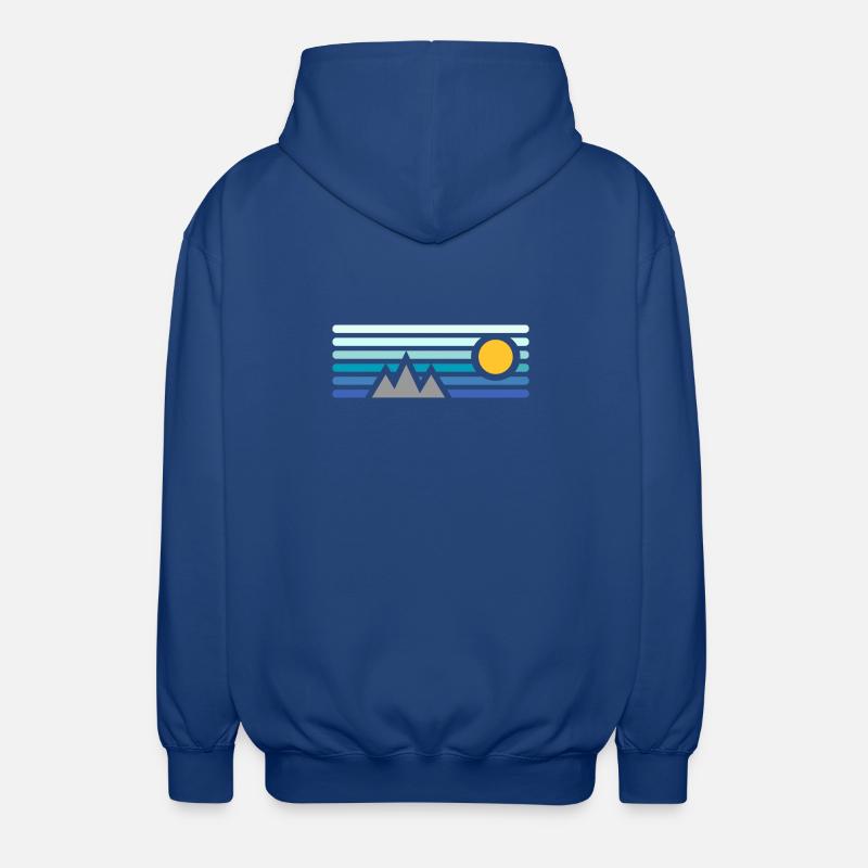 mountains - Unisex Hooded Jacket - royal blue