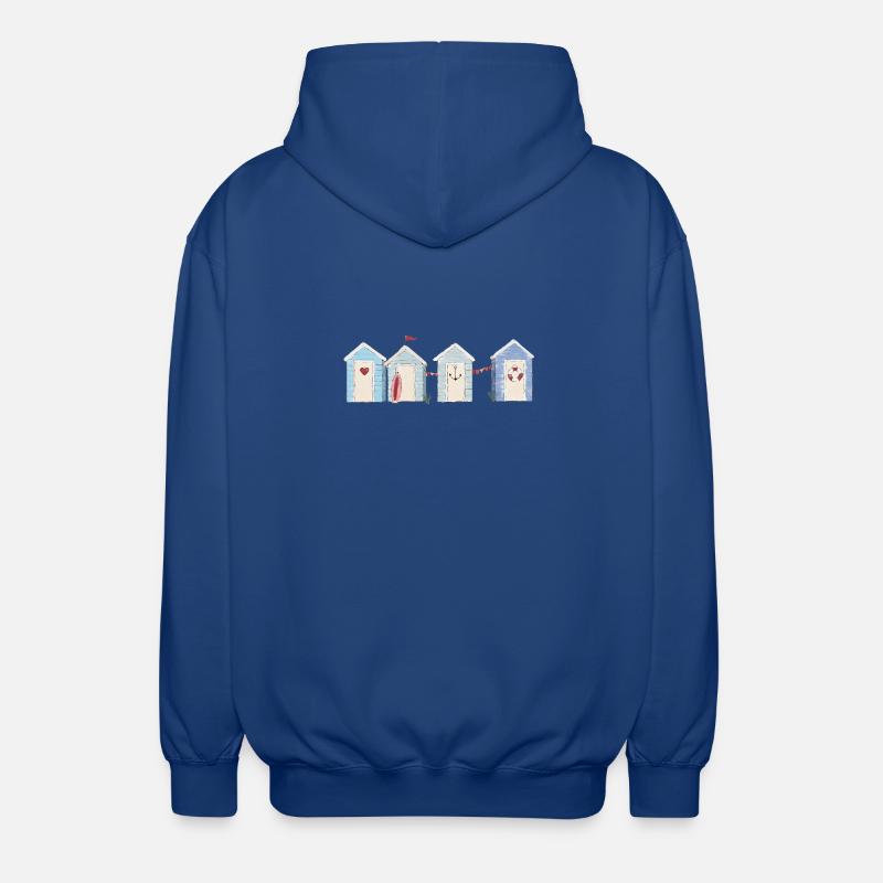 Une journée à la mer - Veste à capuche unisexe - bleu royal