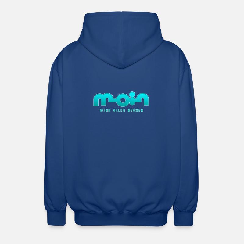 Moin wird alles besser - Unisex Kapuzenjacke - Royalblau