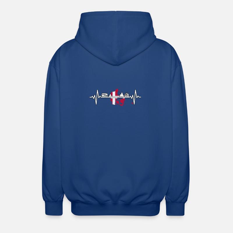 Dänemark Camping Denmark Camper Design - Veste à capuche unisexe - bleu royal