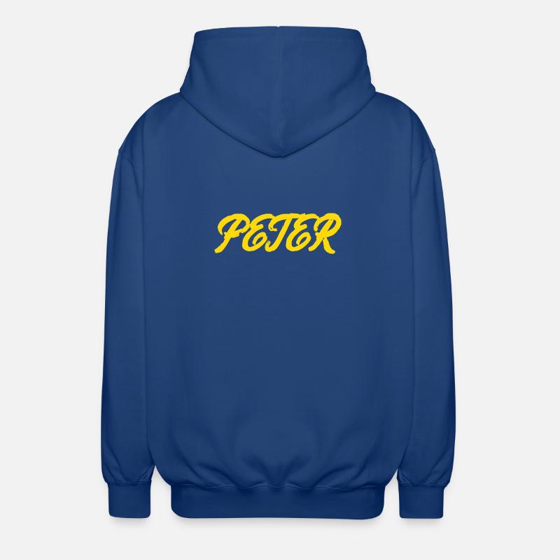 gel er text Peter - Veste à capuche unisexe - bleu royal
