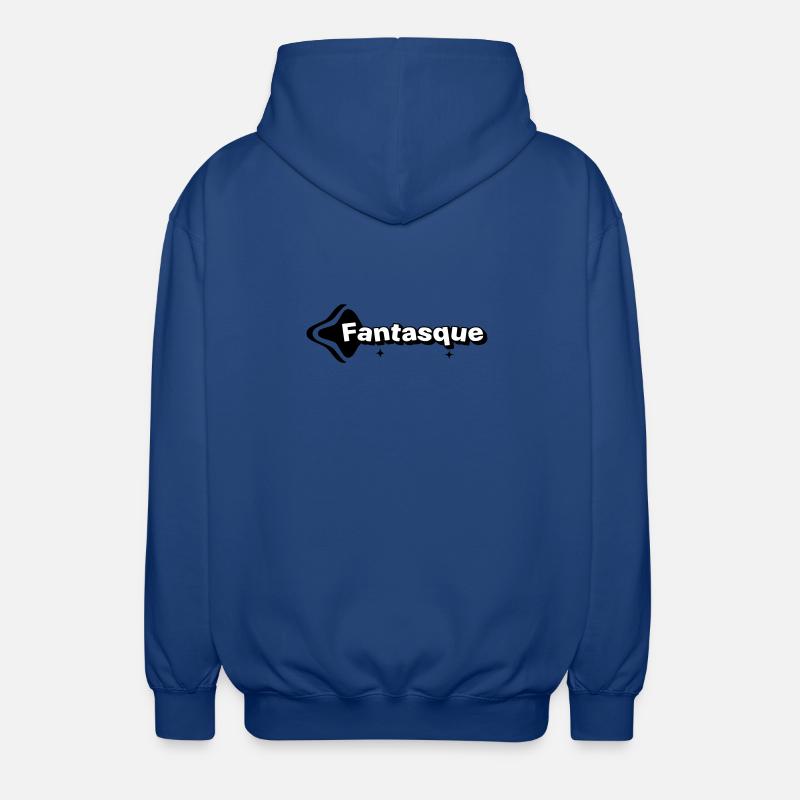 Fantasque Noir et Blanc - Veste à capuche unisexe - bleu royal