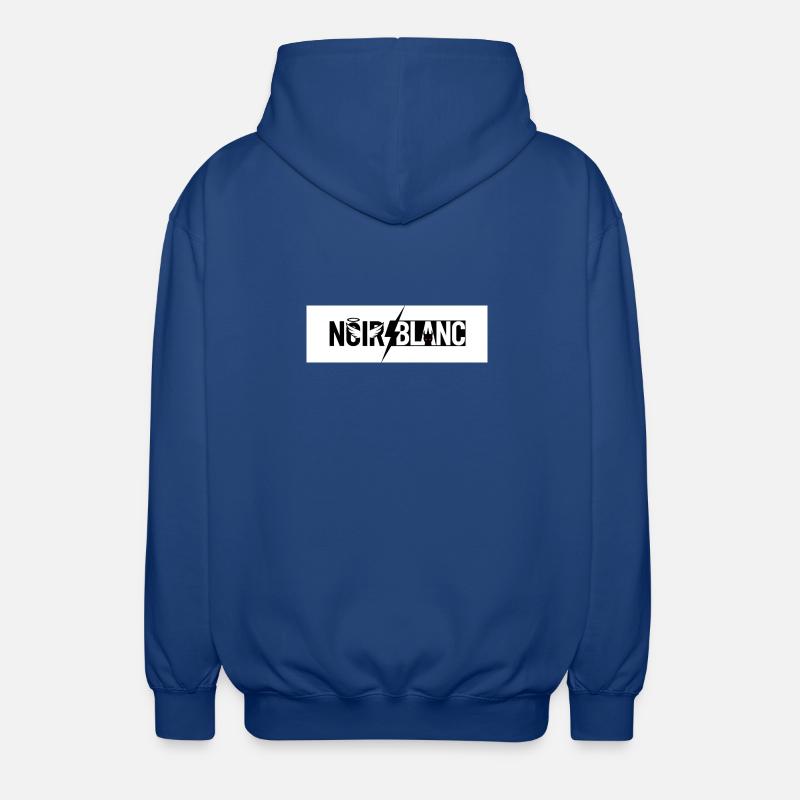 NoirBlanc Éclair Grafique – Logo Contraste - Veste à capuche unisexe - bleu royal