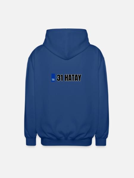 31 Hatay Kennzeichen | Türkisches Kennzeichen - Unisex Kapuzenjacke - Royalblau