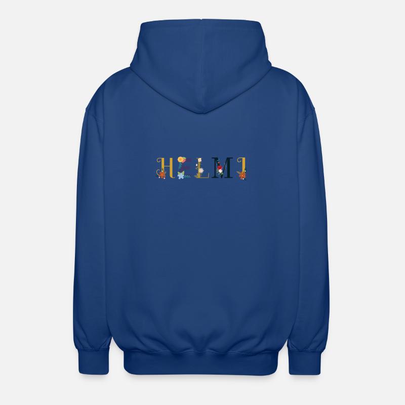 Le nom HELMI est fleuri - Veste à capuche unisexe - bleu royal