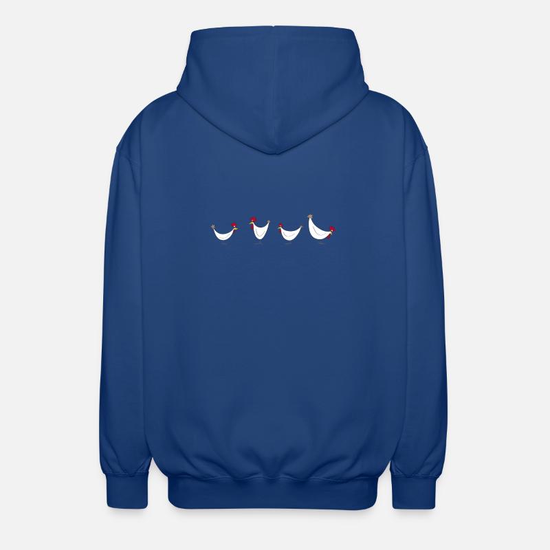Poulets 4 gangs - Veste à capuche unisexe - bleu royal