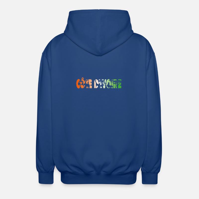 Elfenbeinküste - Unisex Kapuzenjacke - Royalblau