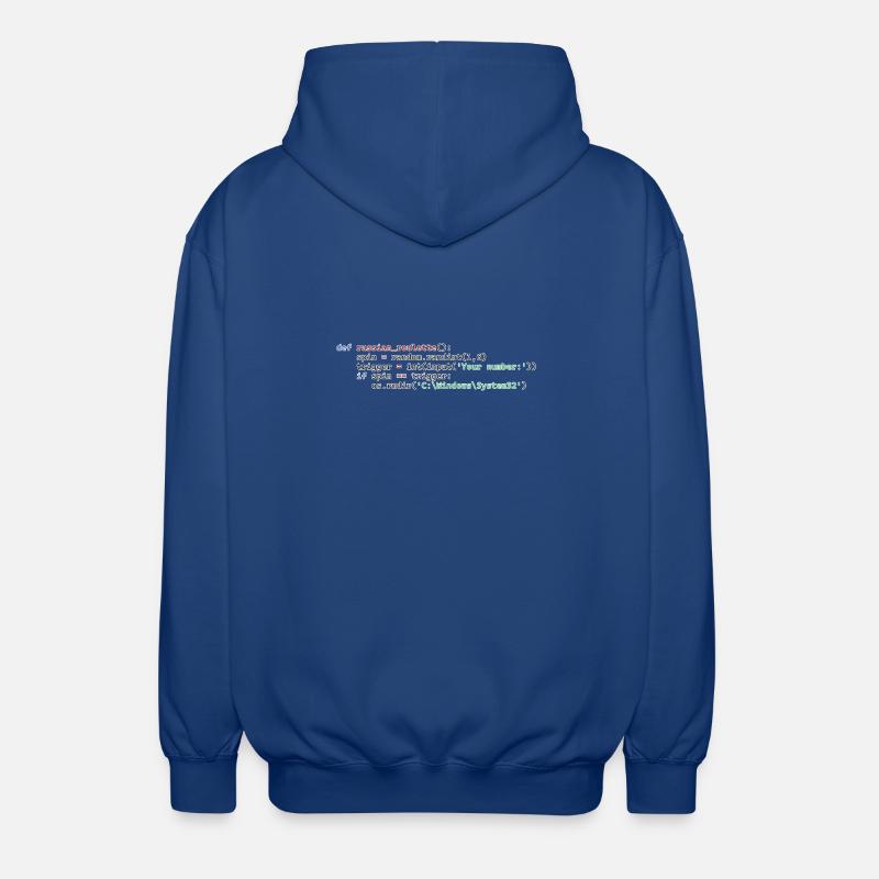 Python Russian Roulette - Unisex Hooded Jacket - royal blue