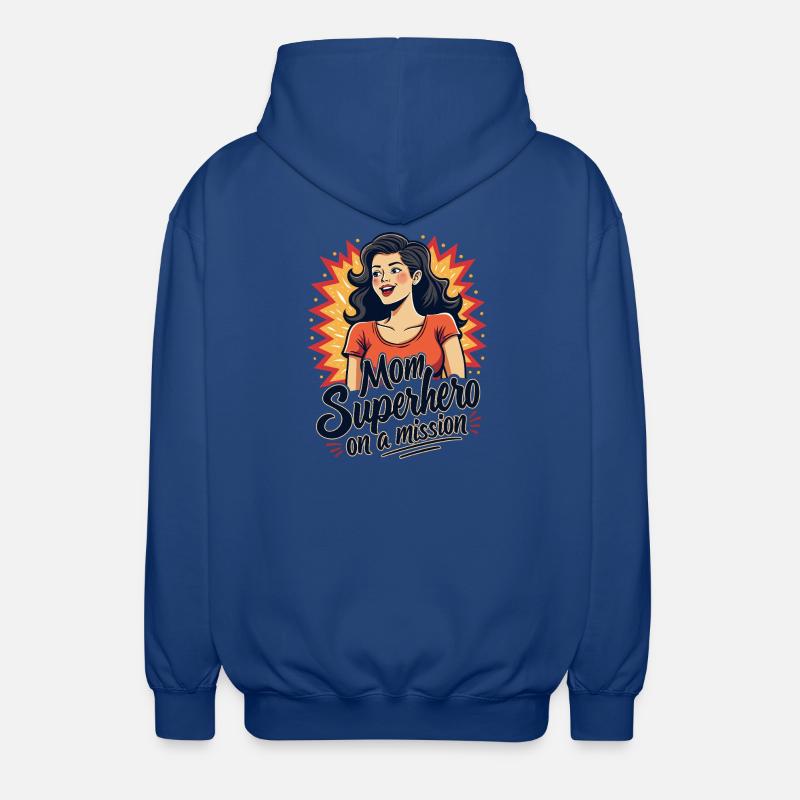 Mutter, Superheldin auf einer Mission ! - Unisex Kapuzenjacke - Royalblau