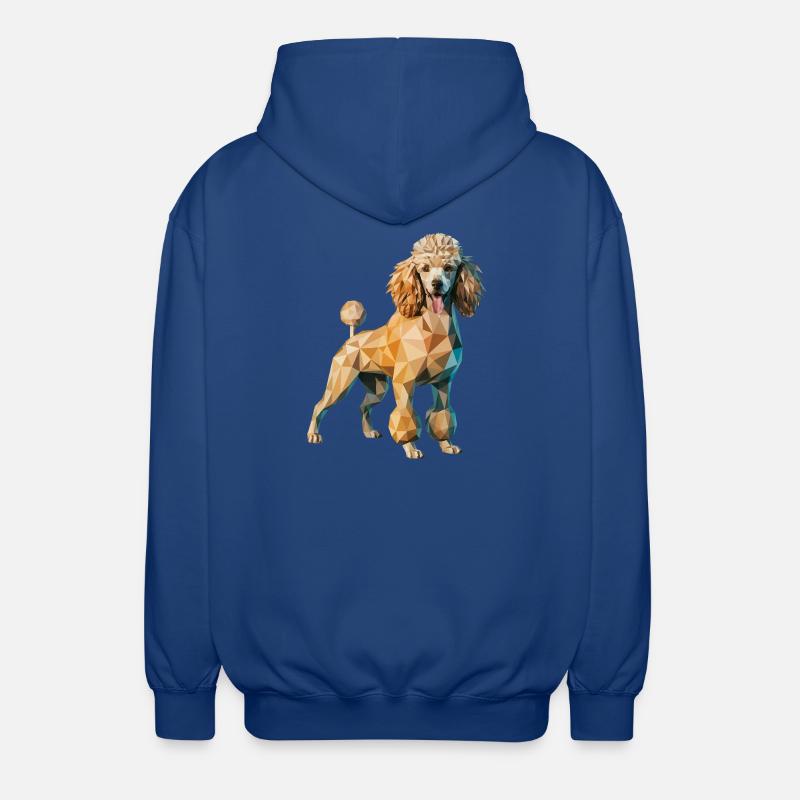 Pudel - Cooles Low Poly Logo - Unisex Kapuzenjacke - Royalblau