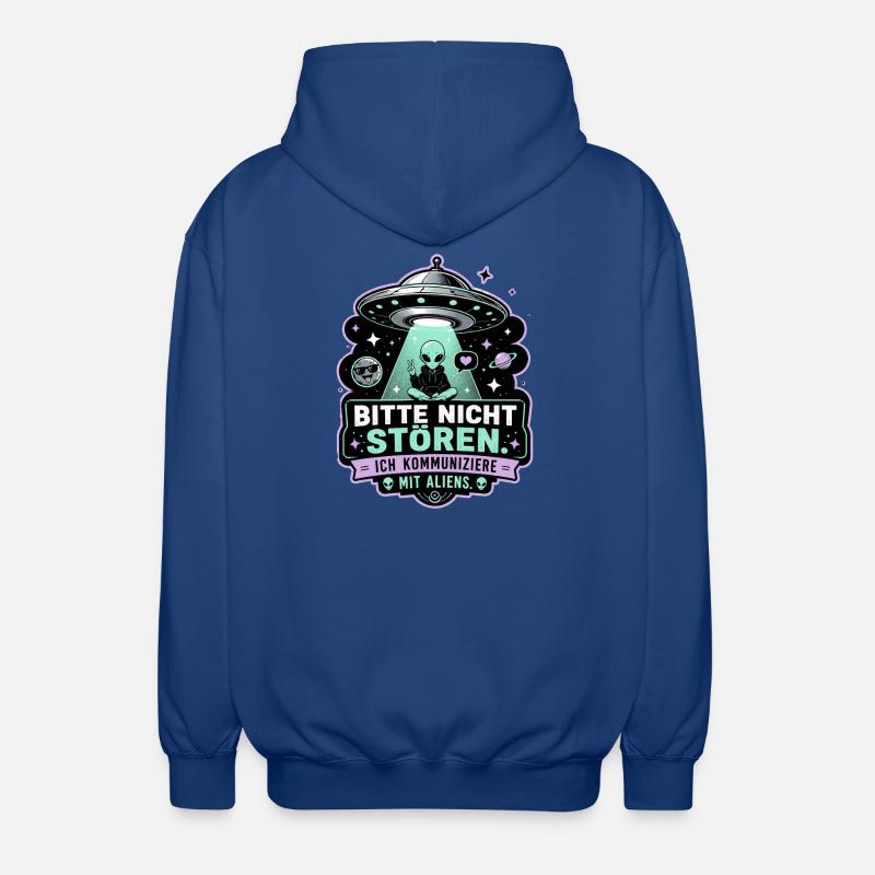 Bitte nicht stören – Alien Edition - Unisex Kapuzenjacke - Royalblau