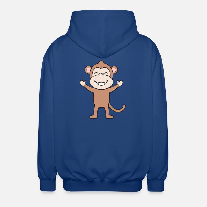 Singes singes - Veste à capuche unisexe - bleu royal