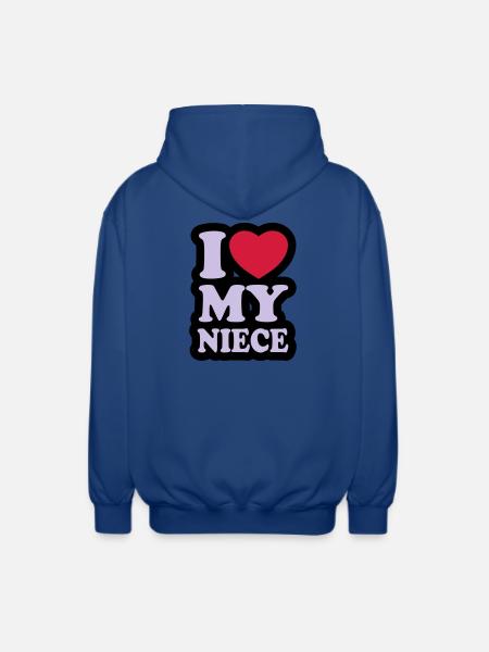 I love my niece - Unisex Hooded Jacket - royal blue