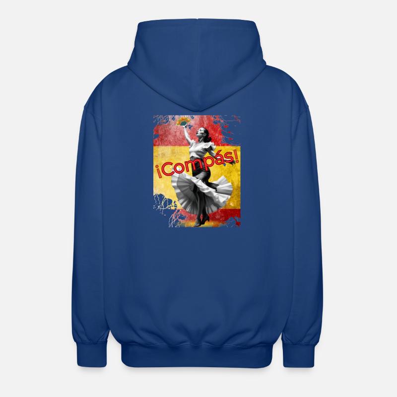 Flamenco Dancer Compas! Abanico - Unisex Hooded Jacket - royal blue