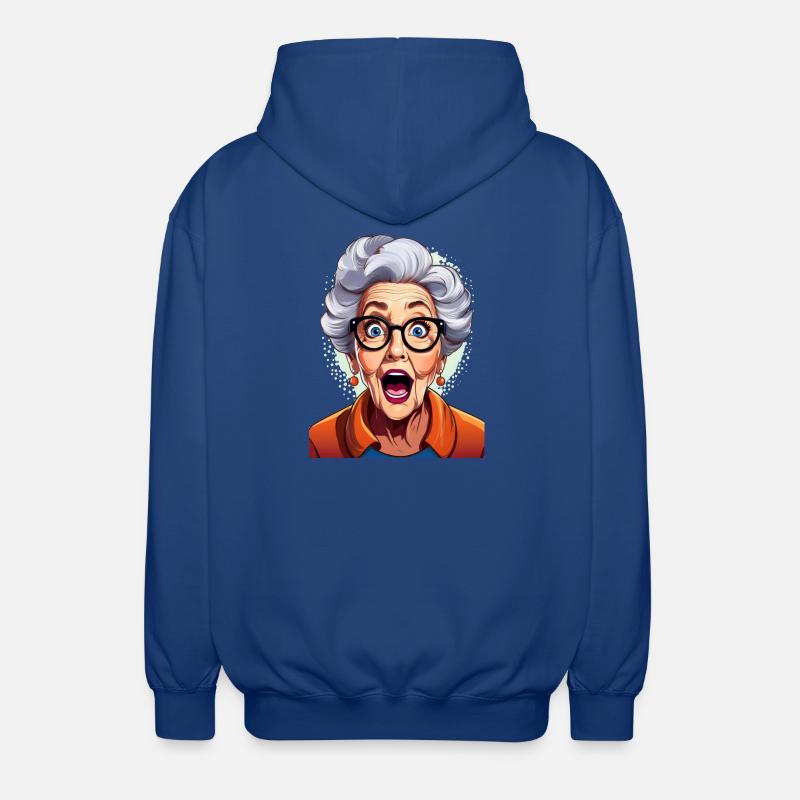 Erstaunte Großmutter - Unisex Kapuzenjacke - Royalblau