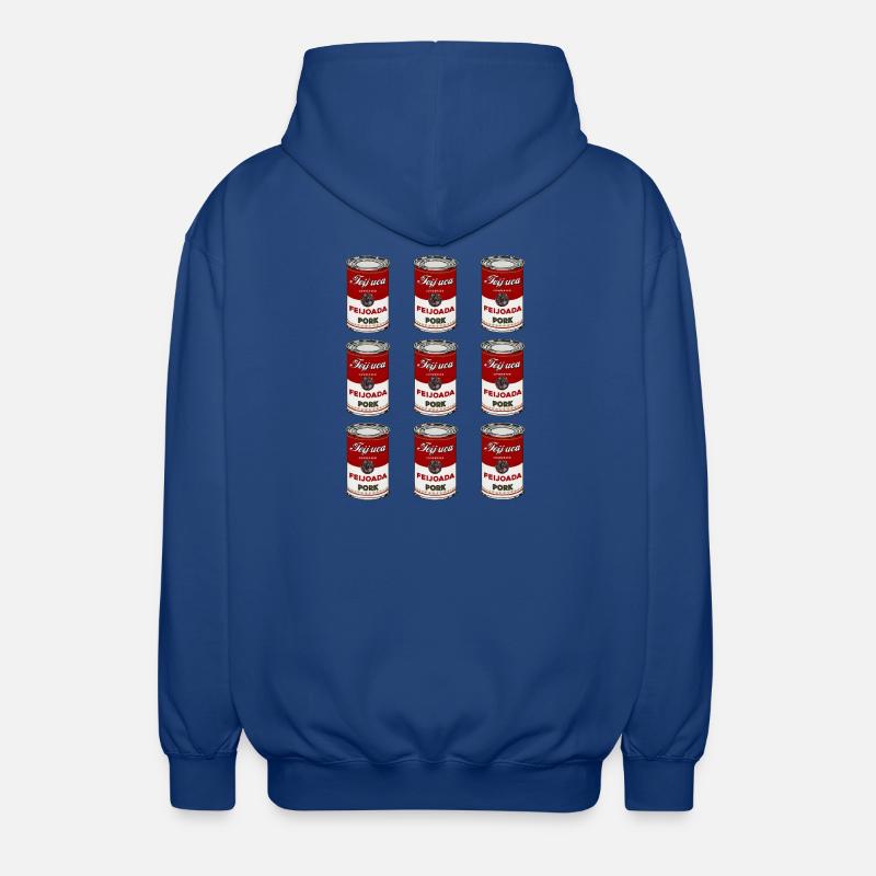 Feijoada Pork Can Pattern - Unisex Hooded Jacket - royal blue