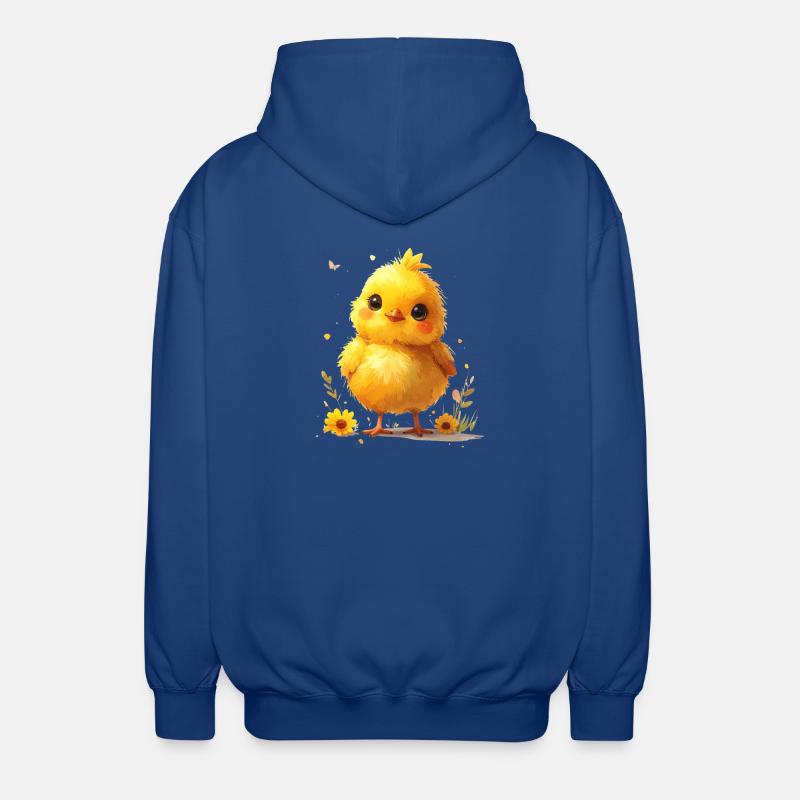Cute chick suitable for spring - Unisex Hooded Jacket - royal blue