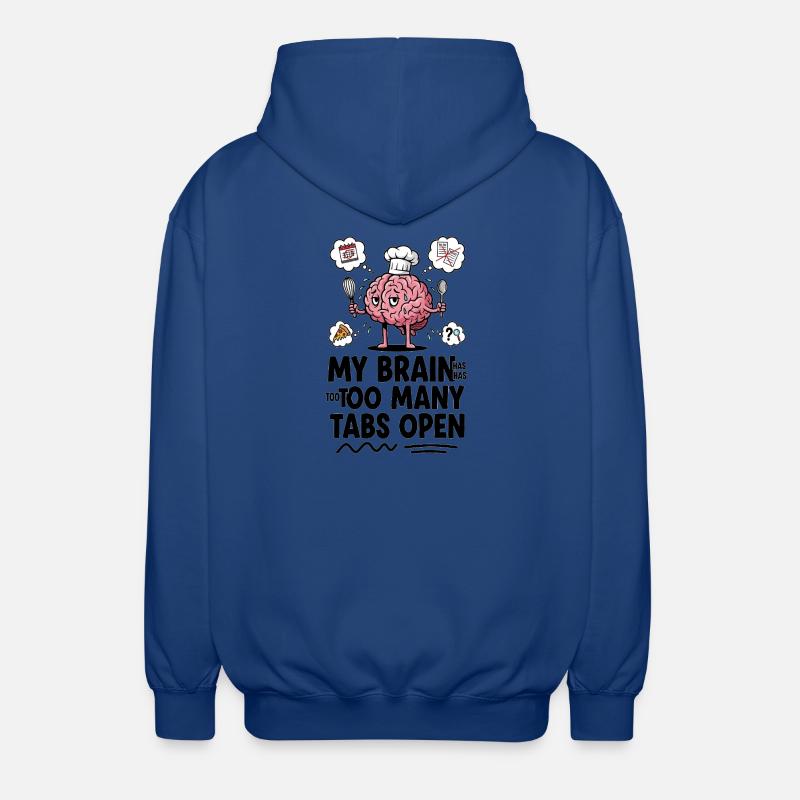 Brain Chef : trop d’onglets ouverts - Veste à capuche unisexe - bleu royal