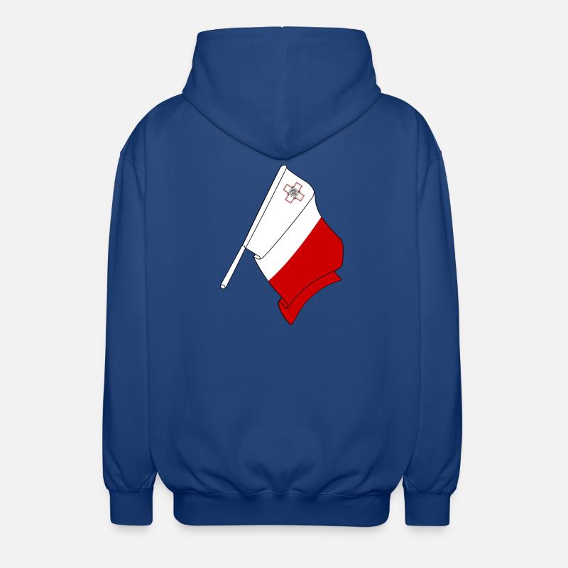 Drapeau de Malte - Veste à capuche unisexe - bleu royal