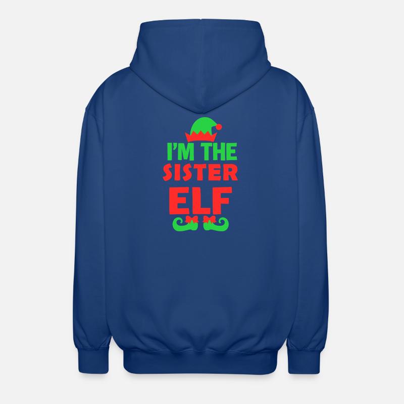 Ich bin die Schwester Elf - Unisex Kapuzenjacke - Royalblau