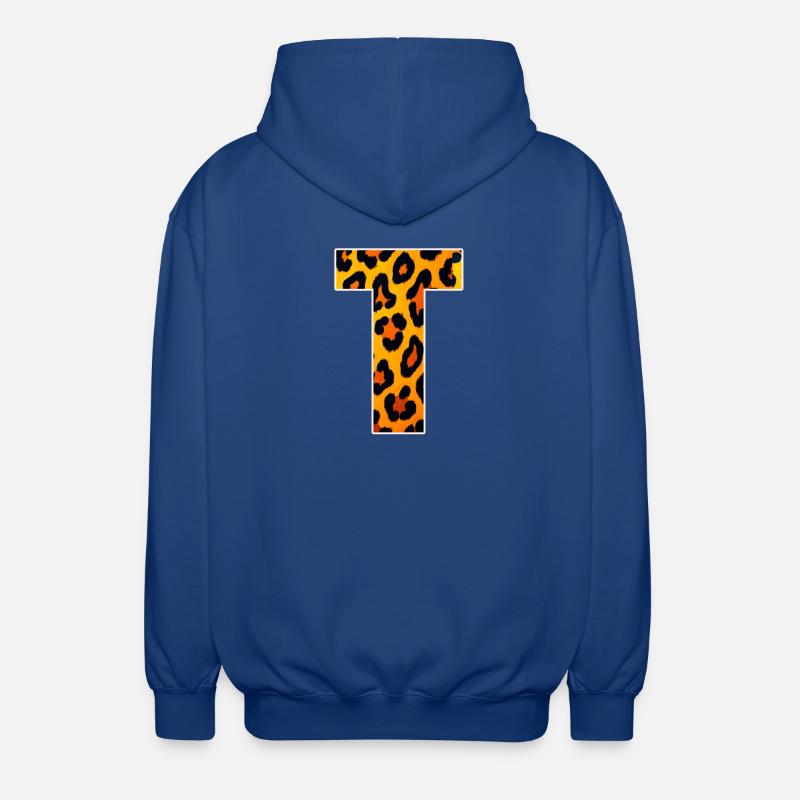 Leopard_Buchstabenmuster_-_T - Unisex Kapuzenjacke - Royalblau