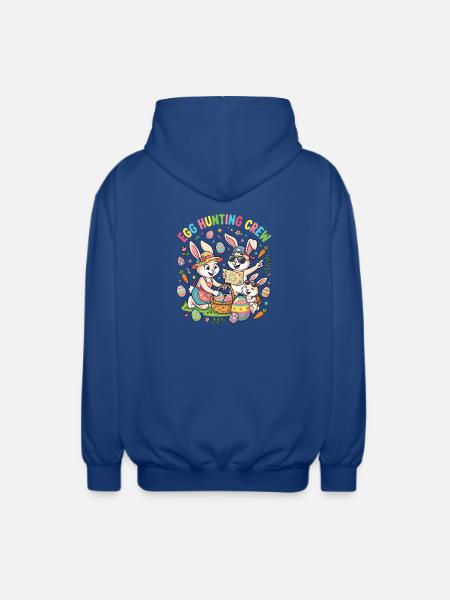 Hoster Bunny Family - Egg Collector - Unisex Hooded Jacket - royal blue