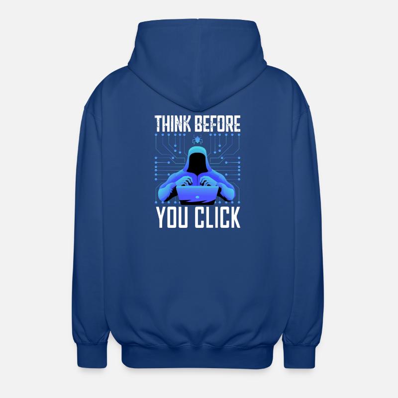 Hacker-Hacker-Hacker-Programmierer Linux Cybersicherheitsdaten - Unisex Kapuzenjacke - Royalblau