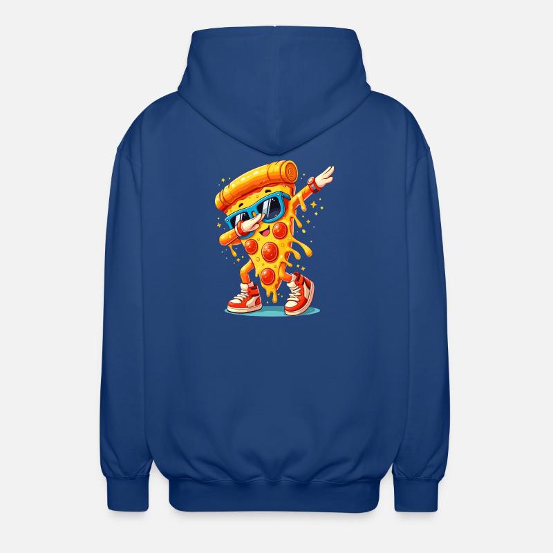 Dupper pizza med solbriller Dab Dance Cheese Pizza - Unisex hættejakke. - kongeblå