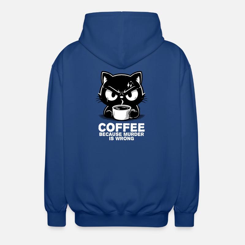Murder is wrong (dark) - Unisex Hooded Jacket - royal blue