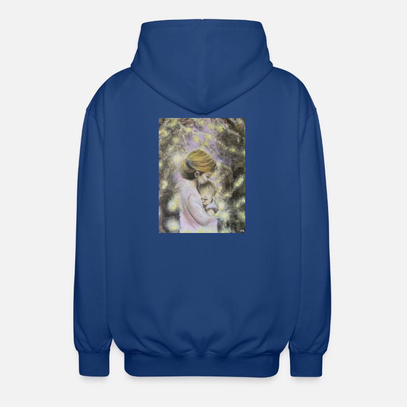 Ätherische Nacht Mutter und Kind - Unisex Kapuzenjacke - Royalblau