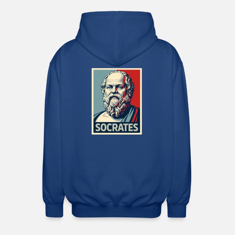 Portrait pop art de Socrate - Veste à capuche unisexe - bleu royal