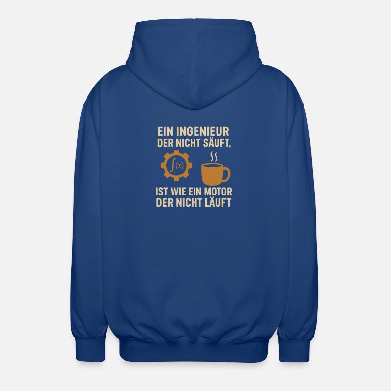 Ingenieur Humor Kaffee Motor - Unisex Kapuzenjacke - Royalblau