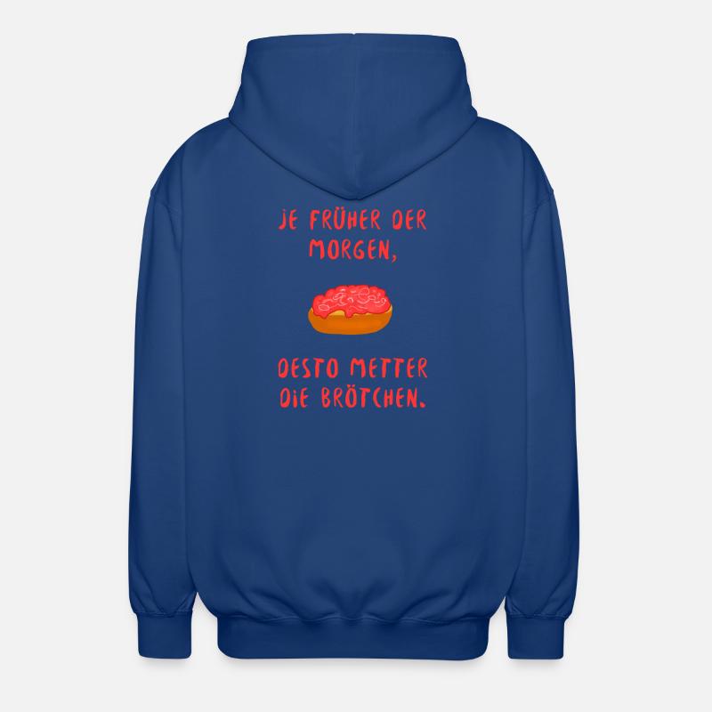 Mett Spruch Brötchen lustig witzig dumm - Unisex Kapuzenjacke - Royalblau