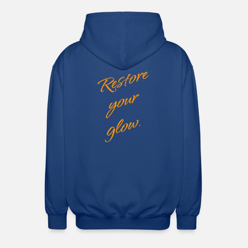 Restore Your Glow – Selfcare Statement - Unisex Kapuzenjacke - Royalblau
