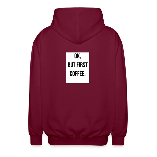 flat 800x800 075 fbut first coffee - Uniseks zip hoodie