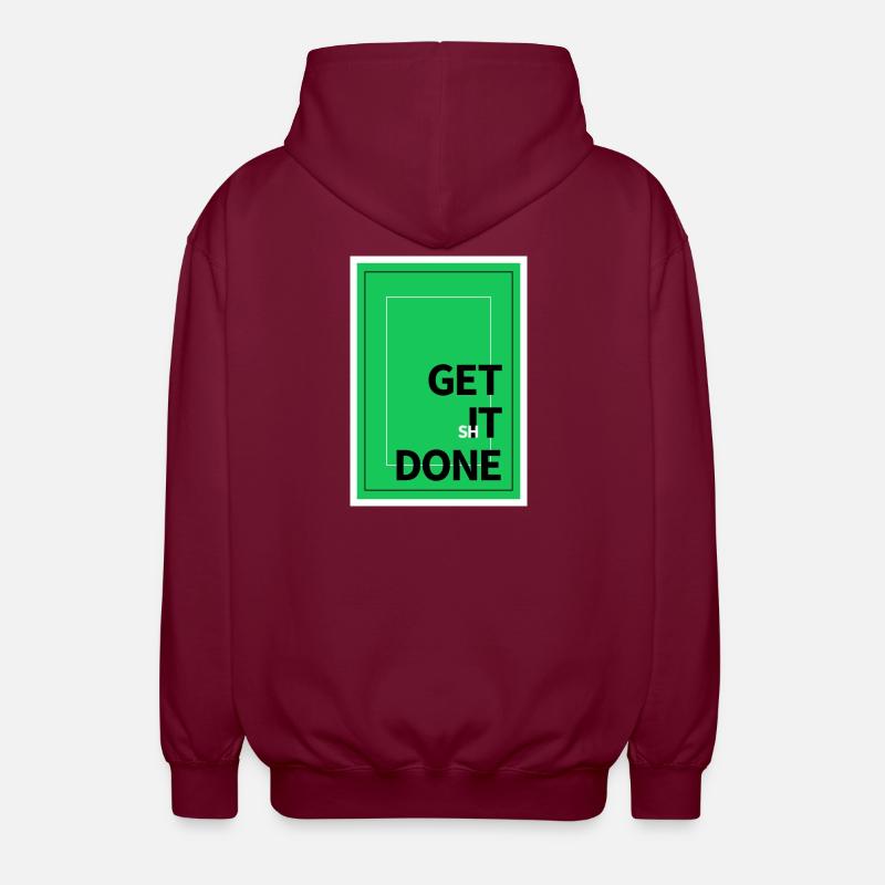 Motivation Get It Done Textdesign - Unisex Kapuzenjacke - Bordeaux