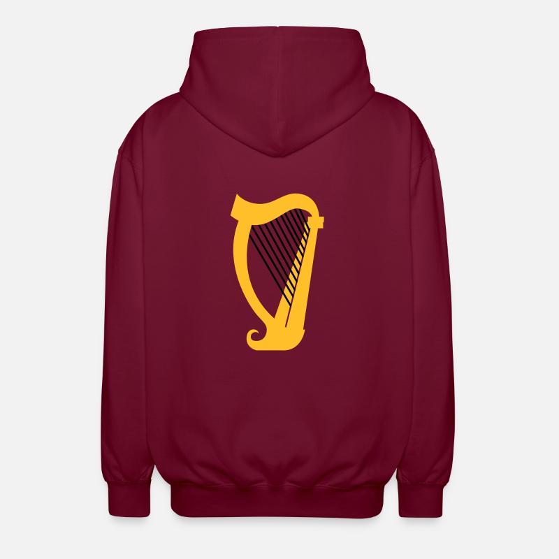 Eine Harfe Musikinstrument - Unisex Kapuzenjacke - Bordeaux
